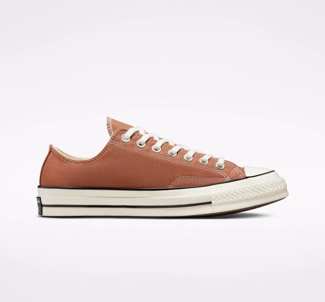 Converse Chuck 70 Kanvas Erkek Low Top Gri Beyaz Turuncu | 9185-HURBC