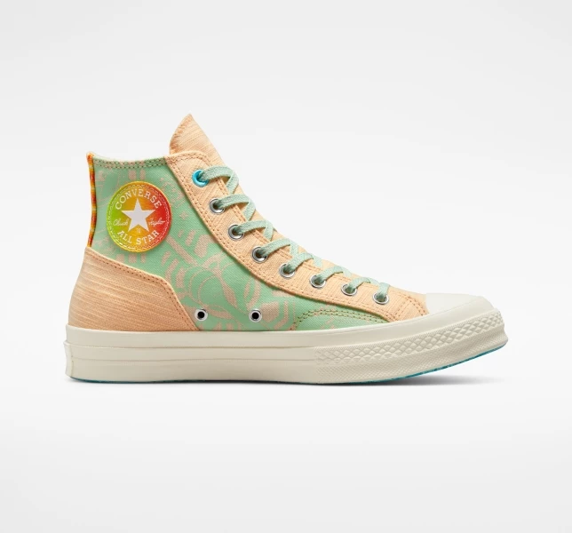 Converse Chuck 70 Mi Gente, Mi Alegria Erkek High Top Açık Bej Rengi | 4187-YATVL