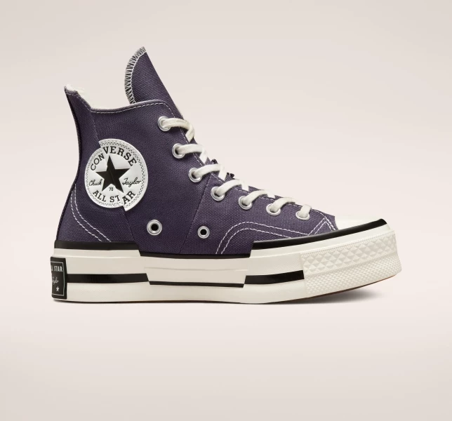 Converse Chuck 70 Plus Erkek High Top Siyah Beyaz Beyaz | 9502-UFQZS