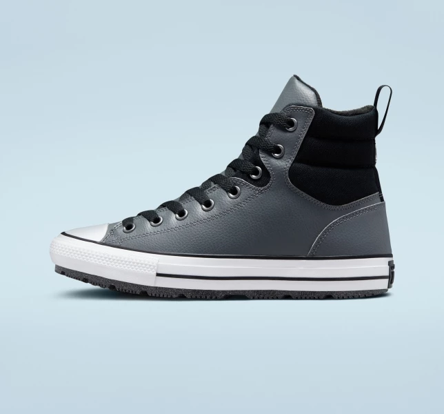 Converse Chuck Taylor All Star Berkshire Boot Erkek High Top Siyah Siyah Beyaz | 7056-WOXPA