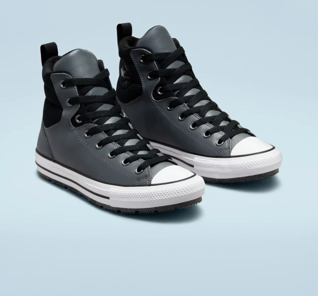 Converse Chuck Taylor All Star Berkshire Boot Erkek High Top Siyah Siyah Beyaz | 7056-WOXPA