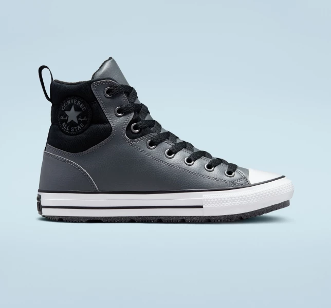 Converse Chuck Taylor All Star Berkshire Boot Erkek High Top Siyah Siyah Beyaz | 7056-WOXPA