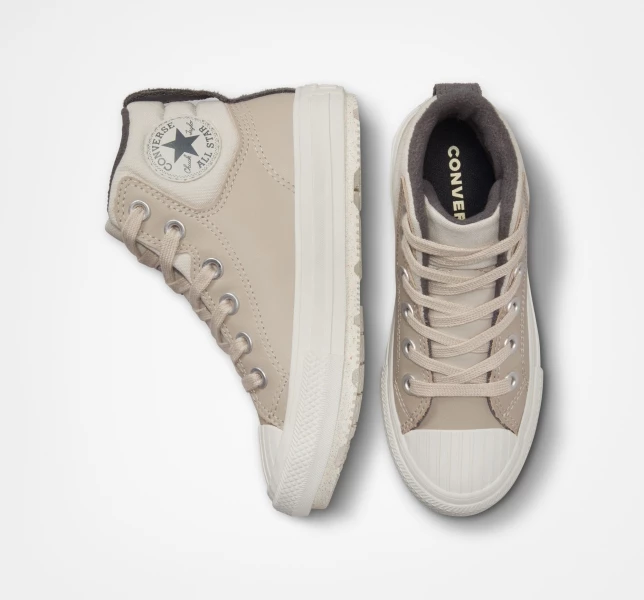 Converse Chuck Taylor All Star Berkshire Boot Counter Climate Çocuk High Top Açık Bej Rengi Gri | 8574-LVRIN