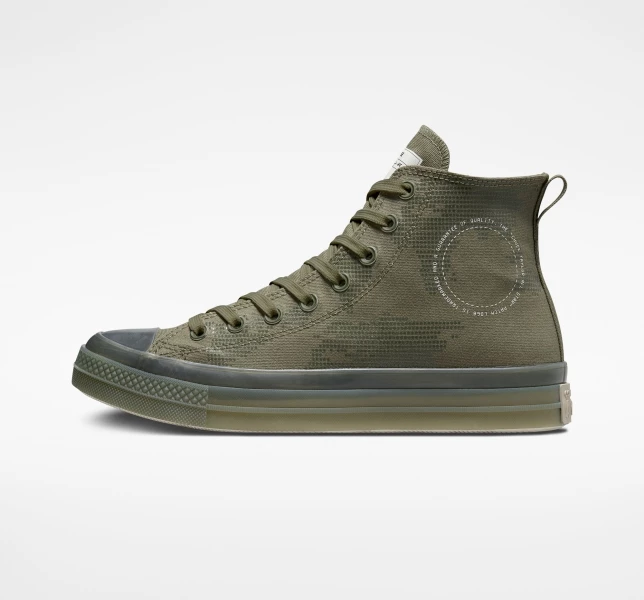 Converse Chuck Taylor All Star CX Global Patch Logo Erkek High Top Haki | 5846-QFVTB