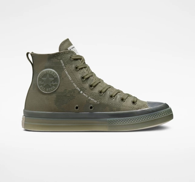 Converse Chuck Taylor All Star CX Global Patch Logo Erkek High Top Haki | 5846-QFVTB