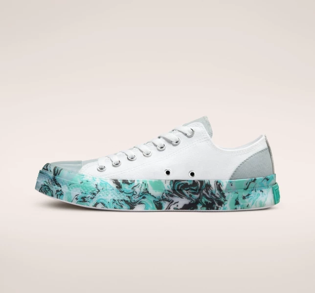 Converse Chuck Taylor All Star CX Marbled Erkek Low Top Beyaz Renkli Siyah | 7345-YWVNT