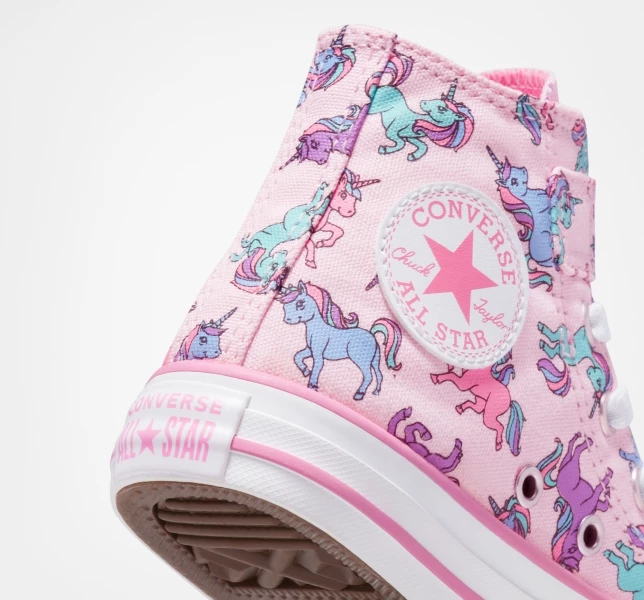 Converse Chuck Taylor All Star Easy-On Unicorns Çocuk High Top Pembe Pembe Mavi | 1067-XVIUL