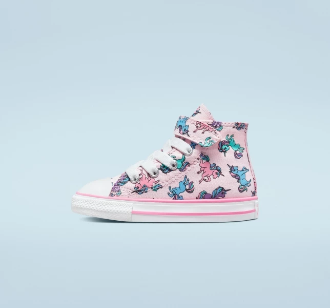 Converse Chuck Taylor All Star Easy-On Unicorns Çocuk High Top Pembe Pembe Mavi | 4503-LDIEV