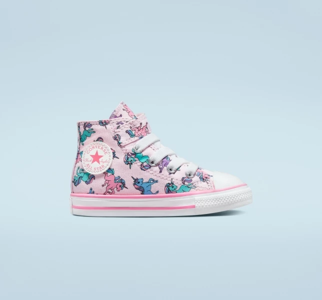 Converse Chuck Taylor All Star Easy-On Unicorns Çocuk High Top Pembe Pembe Mavi | 4503-LDIEV