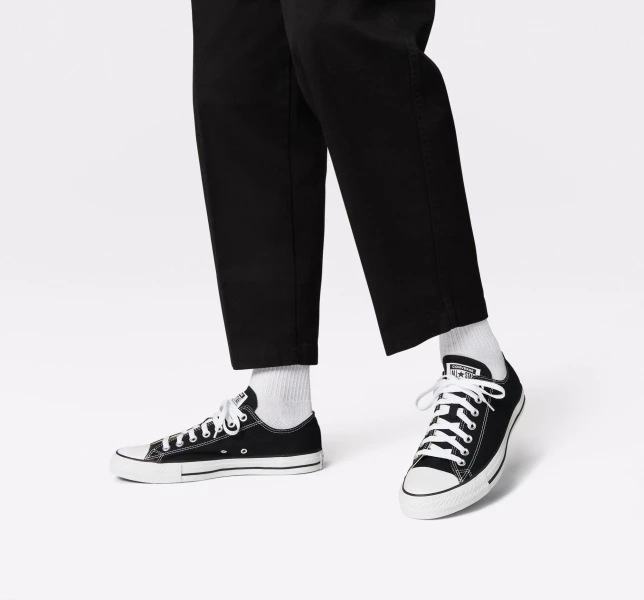 Converse Chuck Taylor All Star Klasik Erkek Low Top Siyah Beyaz | 0458-ITCEK