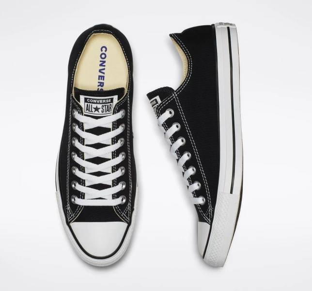 Converse Chuck Taylor All Star Klasik Erkek Low Top Siyah Beyaz | 0458-ITCEK