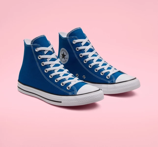 Converse Chuck Taylor All Star Seasonal Color Erkek High Top Beyaz Siyah Bej Rengi Beyaz | 1705-WQFES