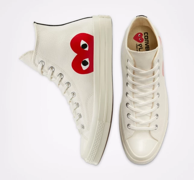 Converse Converse x Comme des Garçons PLAY Chuck 70 Erkek High Top Siyah | 6439-DHQBJ