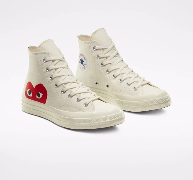 Converse Converse x Comme des Garçons PLAY Chuck 70 Erkek High Top Siyah | 6439-DHQBJ