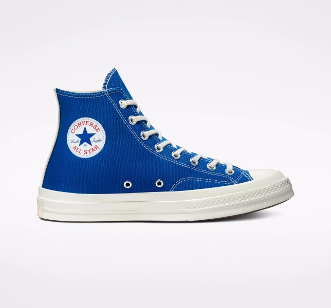 Converse Converse x Comme des Garçons PLAY Chuck 70 Erkek High Top Bej Rengi Limon Açık Turkuaz | 7136-GNUKO