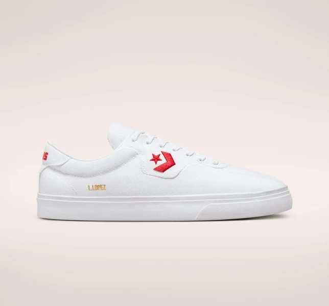 Converse Louie Lopez Pro Kanvas Erkek Low Top Beyaz Lacivert | 4976-EDQLM