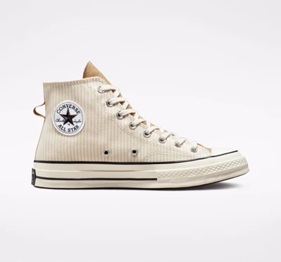 Converse Chuck 70 Crafted Stripe Erkek High Top Teak | 7468-TKEDO