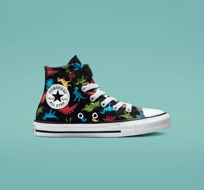 Converse Chuck Taylor All Star Easy-On Dinosaurs Çocuk High Top Siyah Kırmızı Mavi | 6271-WRJPL