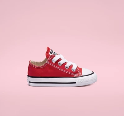 Converse Chuck Taylor All Star Klasik Çocuk Low Top Kırmızı | 0583-JGMBU