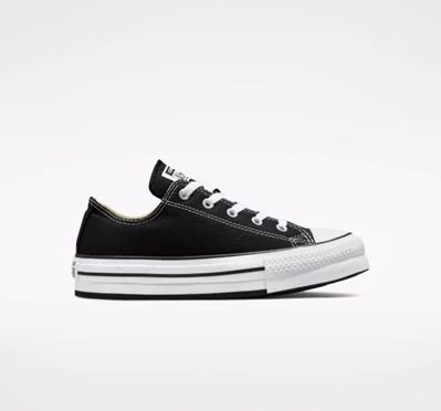 Converse Chuck Taylor All Star Lift Çocuk Low Top Siyah Beyaz Siyah | 5701-AYGLZ