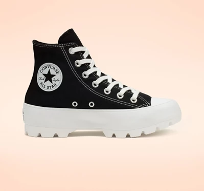 Converse Chuck Taylor All Star Lugged Kadın High Top Siyah Beyaz Siyah | 4729-USMRT