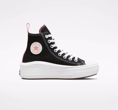 Converse Chuck Taylor All Star Move Çocuk Platform Ayakkabı Siyah Pembe Açık Mavi Beyaz | 6713-OTPLM