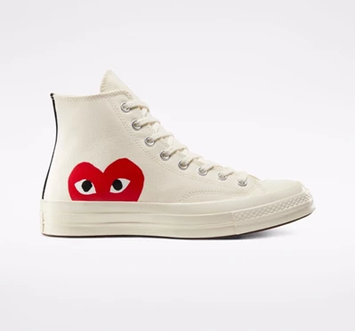 Converse Converse x Comme des Garçons PLAY Chuck 70 Erkek High Top Siyah | 6439-DHQBJ