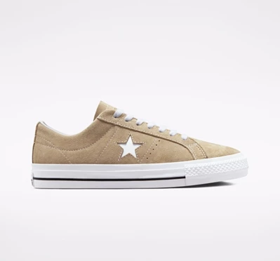 Converse One Star Pro Süet Erkek Low Top Siyah Açık Turuncu Siyah | 2564-LGRIO